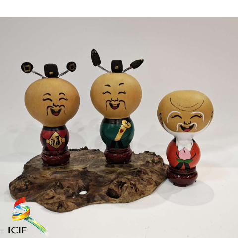 福禄寿葫芦摆件  展品介绍：天然葫芦手工制作，中国传统吉祥人物。.png