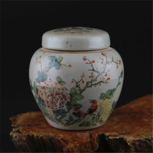 吴裕泰花开富贵茶叶罐...
