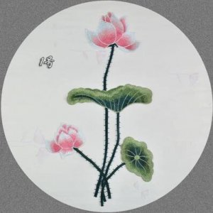 顾绣/莲花/ 精致高档