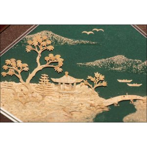 福州三宝 福州软木画 《锦绣河山》民间美术