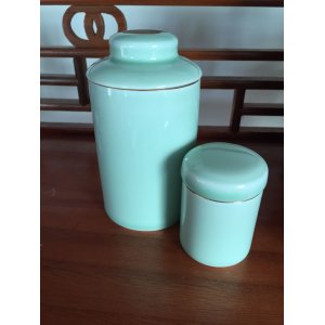景德镇陶瓷存茶罐 密封罐小号茶叶包装瓷罐 带盖便携储物普洱罐 传统工艺