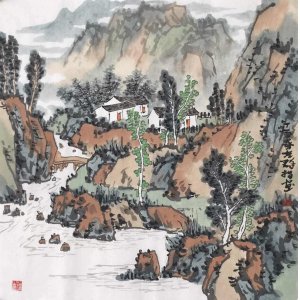 左群《清谷山泉 》68...